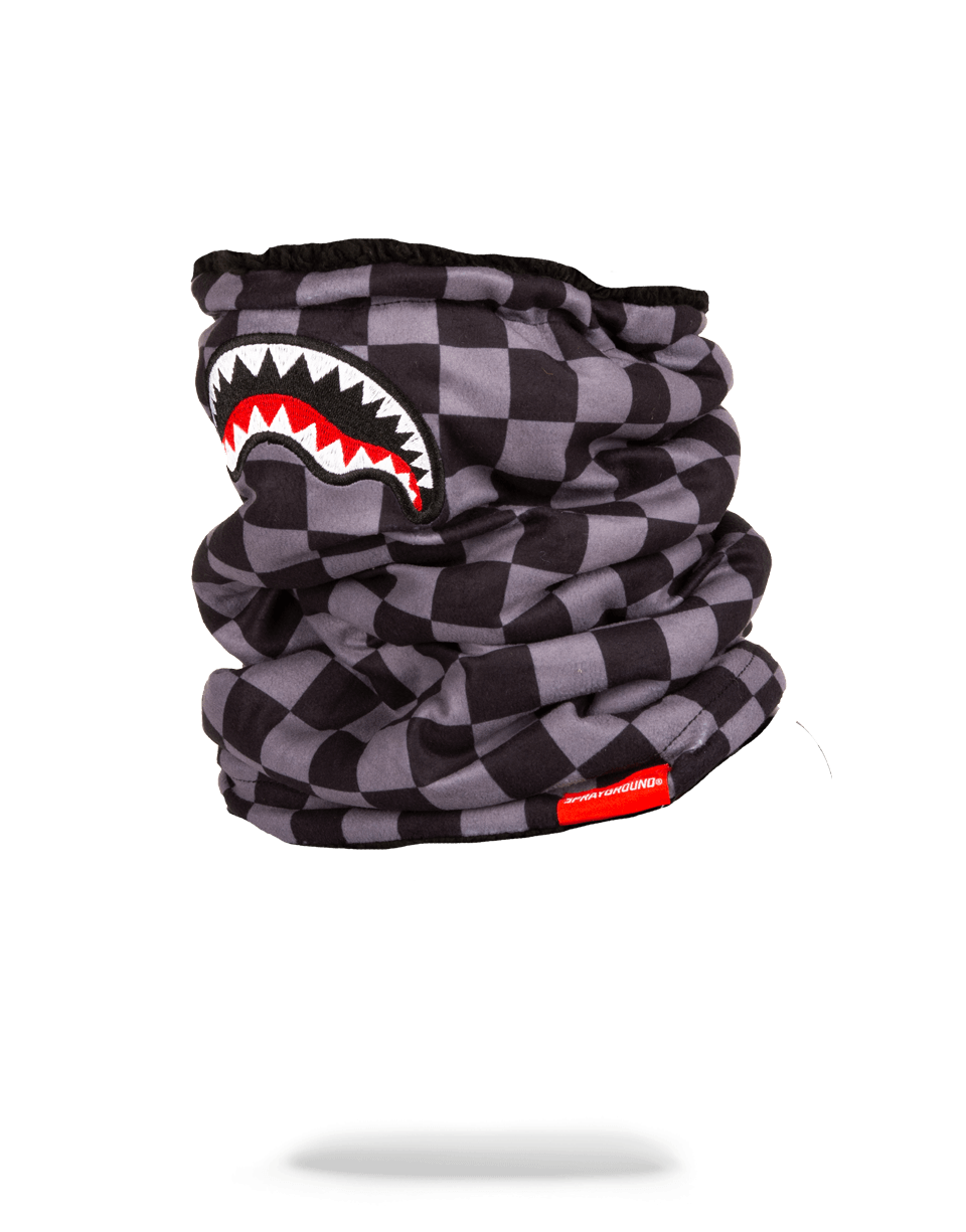 CHECKERED SHARK NECK WARMER