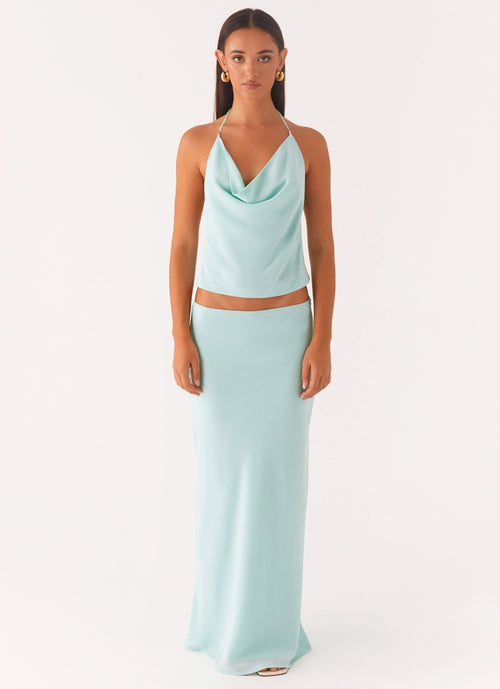 Another Life Halter Top - Pale Blue