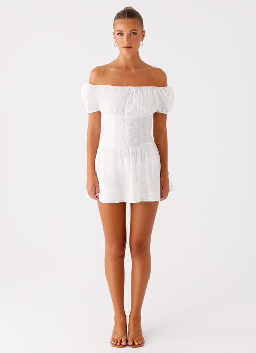 Anthem Cotton Mini Dress - Ivory
