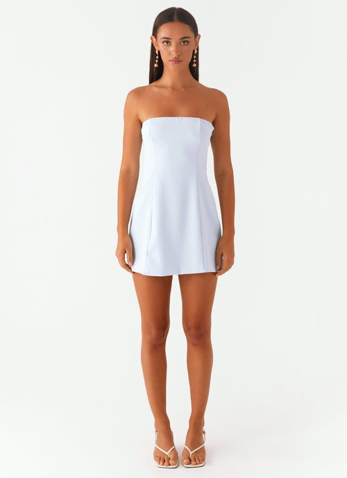 Ayanna Strapless Mini Dress - Blue