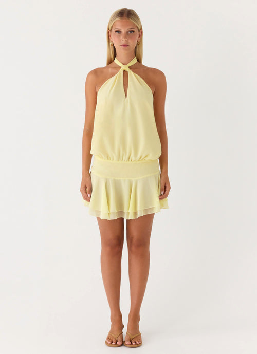 Beginning Mini Dress - Butter Yellow