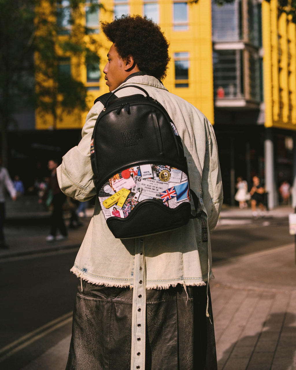 LONDON FASHION WEEK MOODBOARD MONTAGE BACKPACK