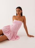 Larnie Linen Mini Dress - Pink