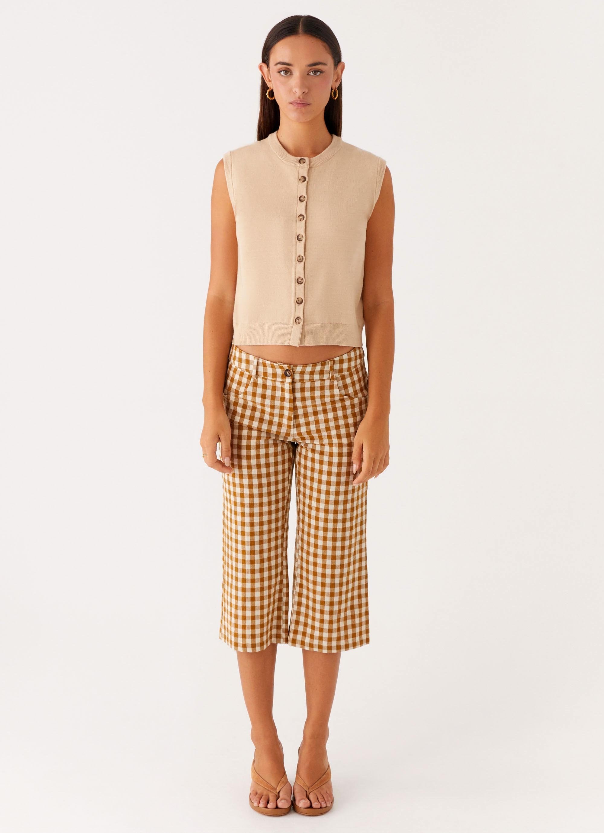 Mickey Knit Vest - Cream