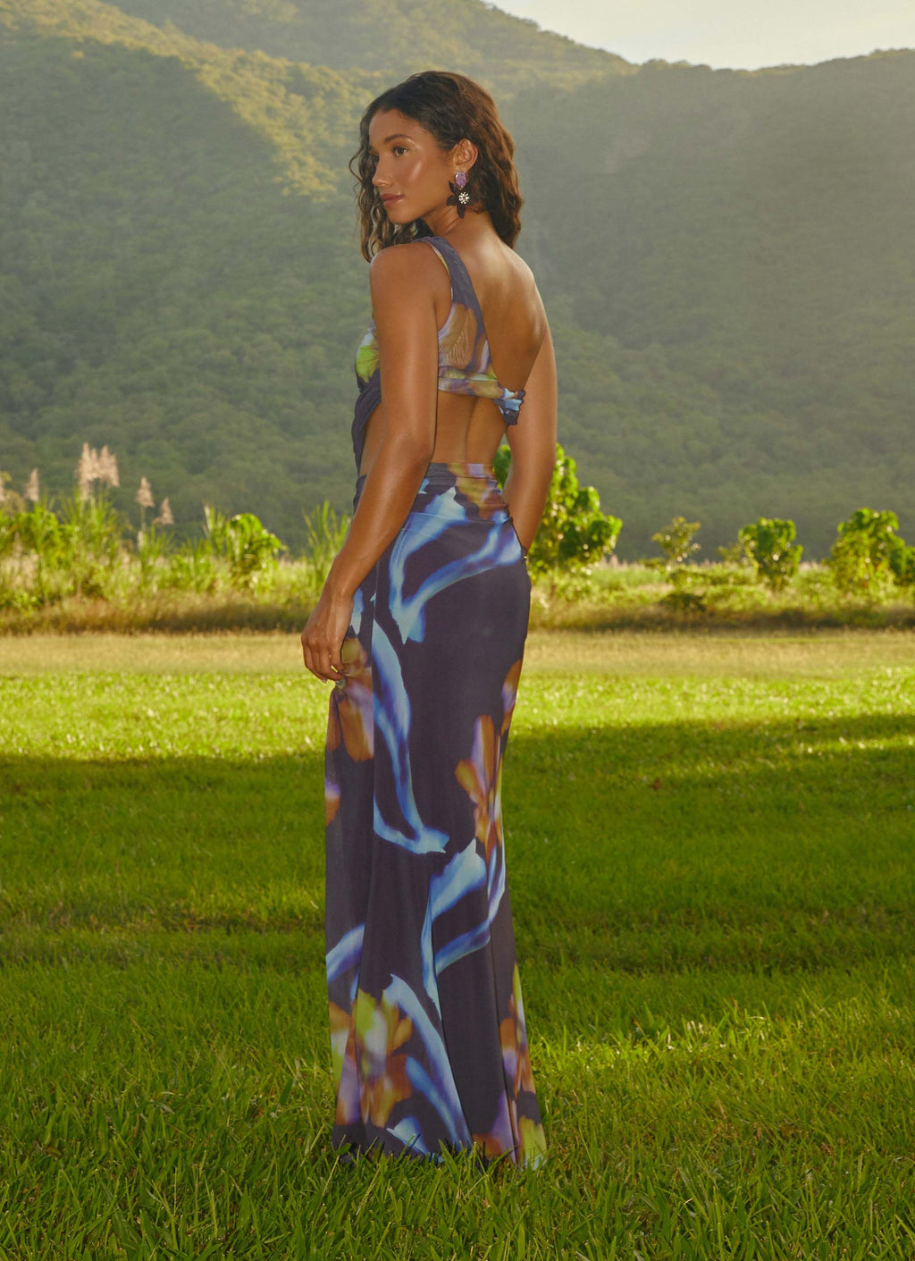 Zanzibar Maxi Dress - Dark Floral